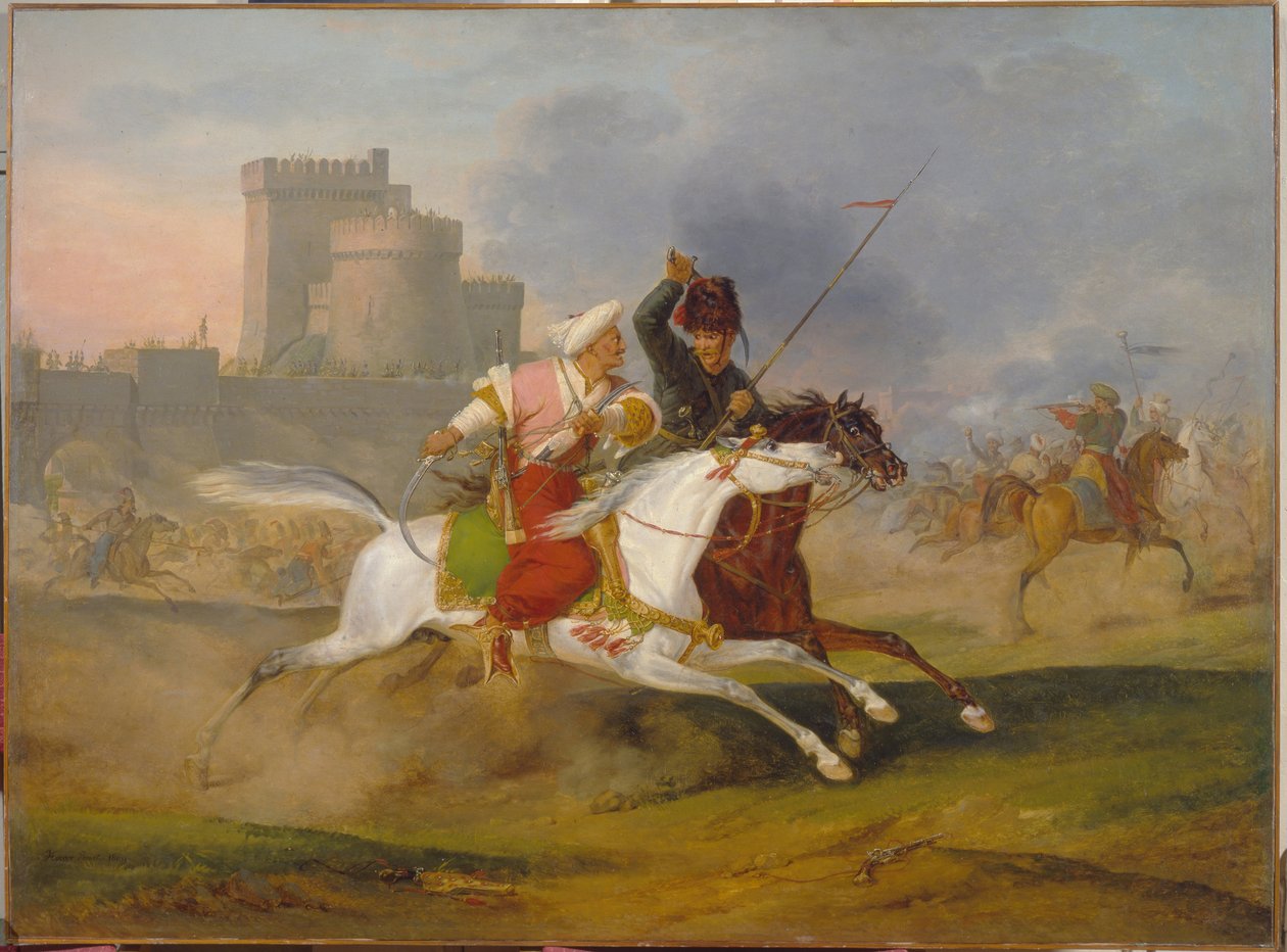 Turk and Cossack by Emile Jean Horace Vernet