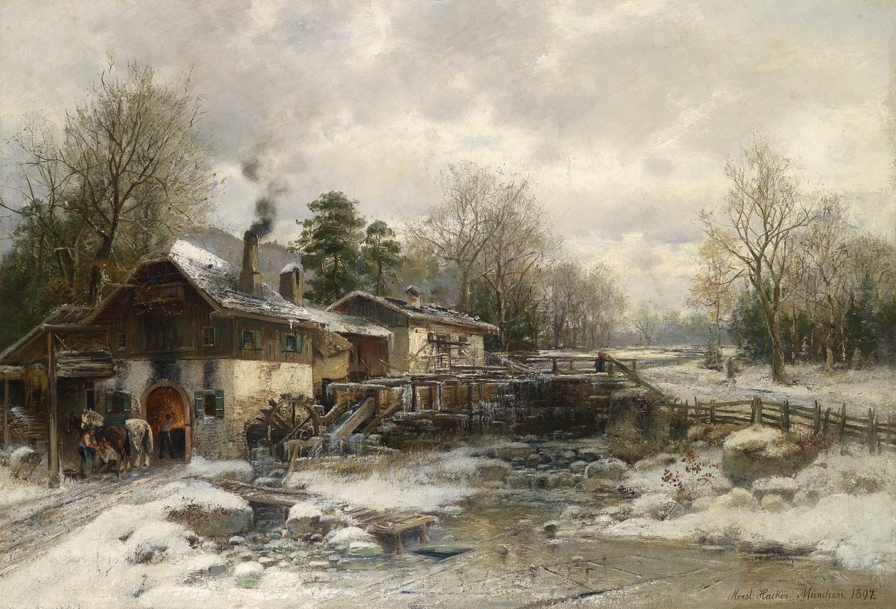 Blacksmith in Winter by Horst Hacker