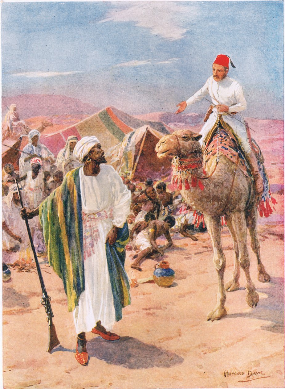 Alone and Unarmed Gordon Rode Into the Slavers Camp (Illustration from 