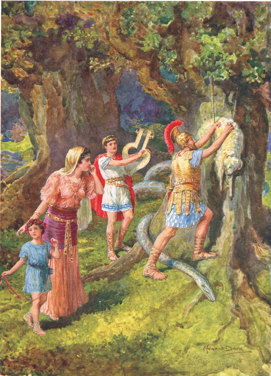 Jason tore the fleece from off the tree trunk, illustration for 