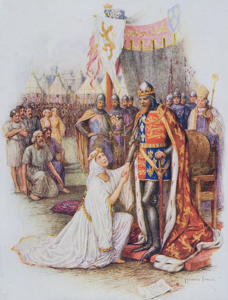 Queen Philippa Pleading for the Citizens of Calais, illustration from 