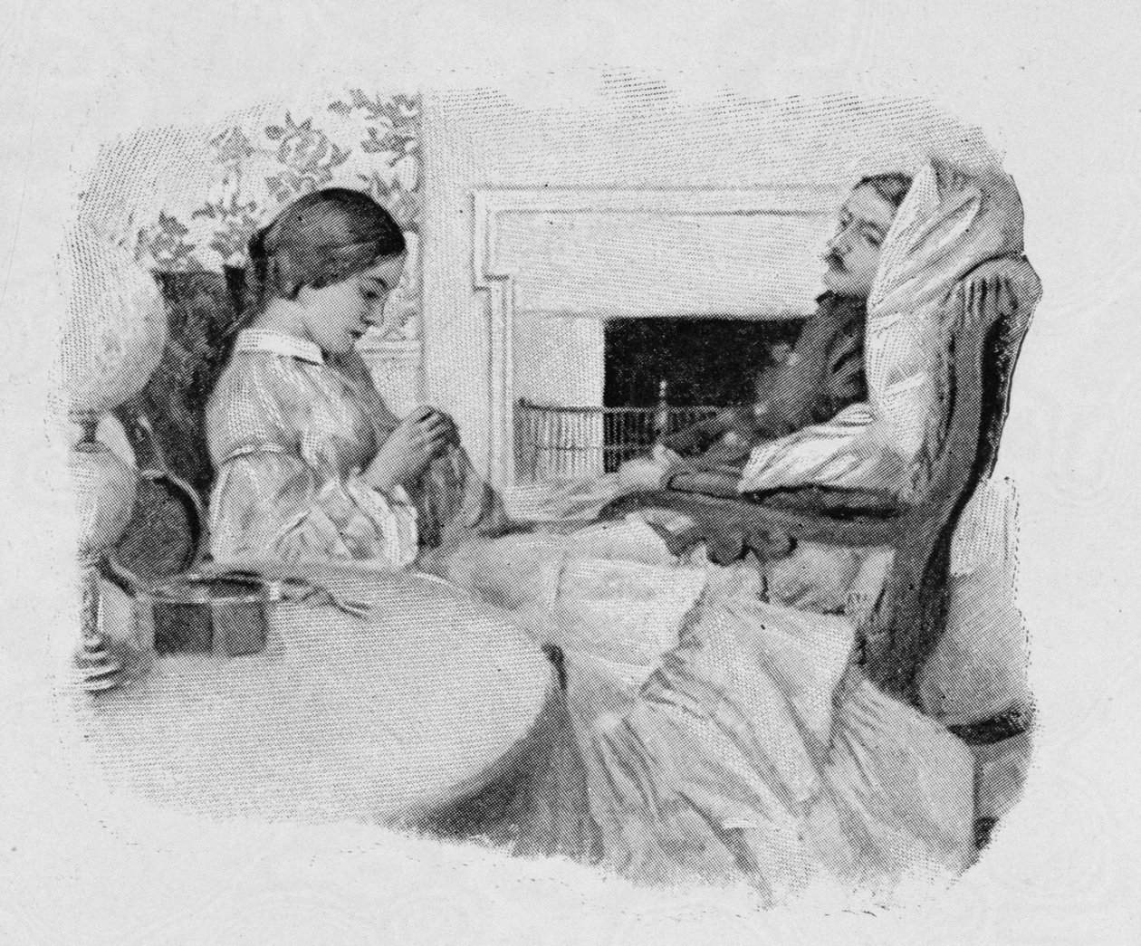 A Soldier Convalescing at Home, from Harper