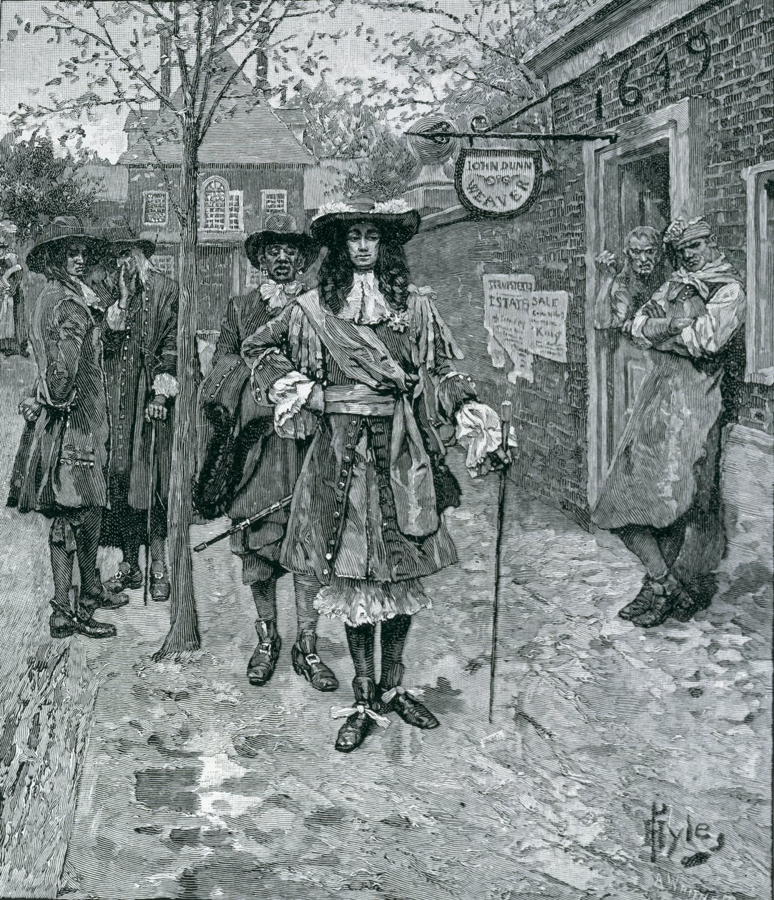 Governor Andros and the Boston People, engraved by A. Whitney, from Harper