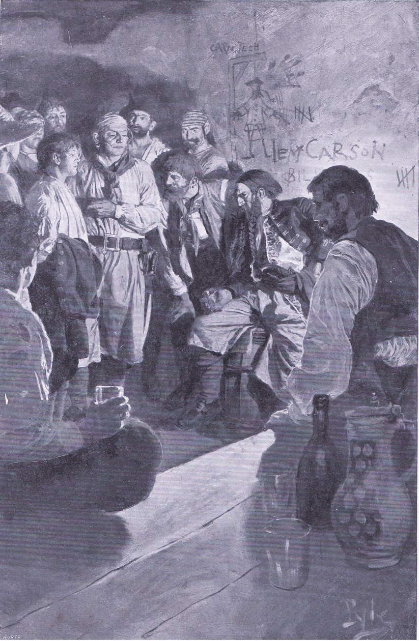 He led Jack up to the man who sat on the barrel by Howard Pyle