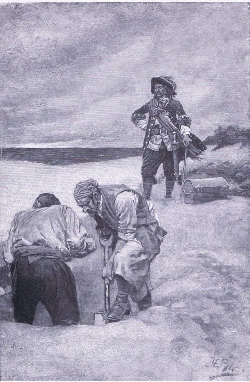 Kidd at Gardiners Island by Howard Pyle