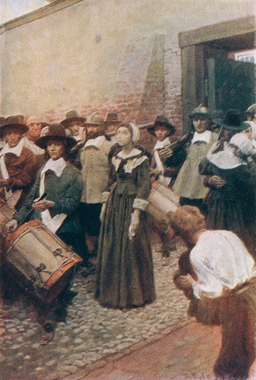 Mary Dyer on her Way to the Scaffold, illustration from 