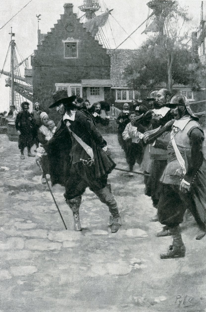 The Arrival of Stuyvesant in New Amsterdam, illustration from 