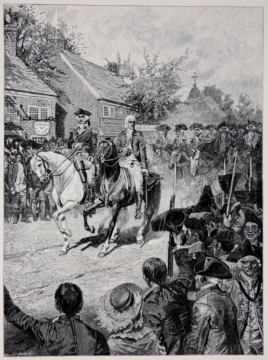 The Civil Procession Headed by General Washington and Governor Clinton by Howard Pyle