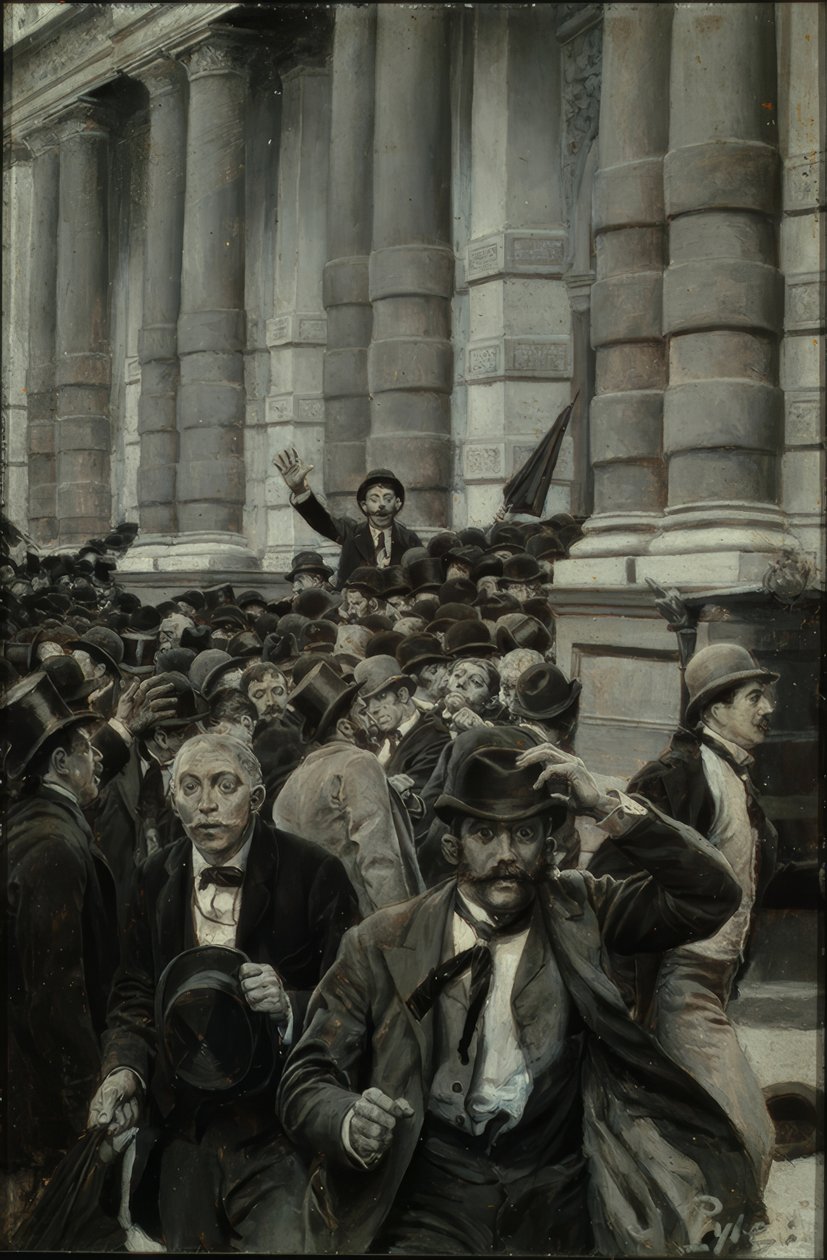 The Rush from the New York Stock Exchange on September 18, 1873 by Howard Pyle