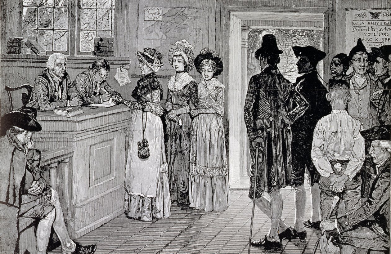 Women at the Polls in New Jersey, illustration from 