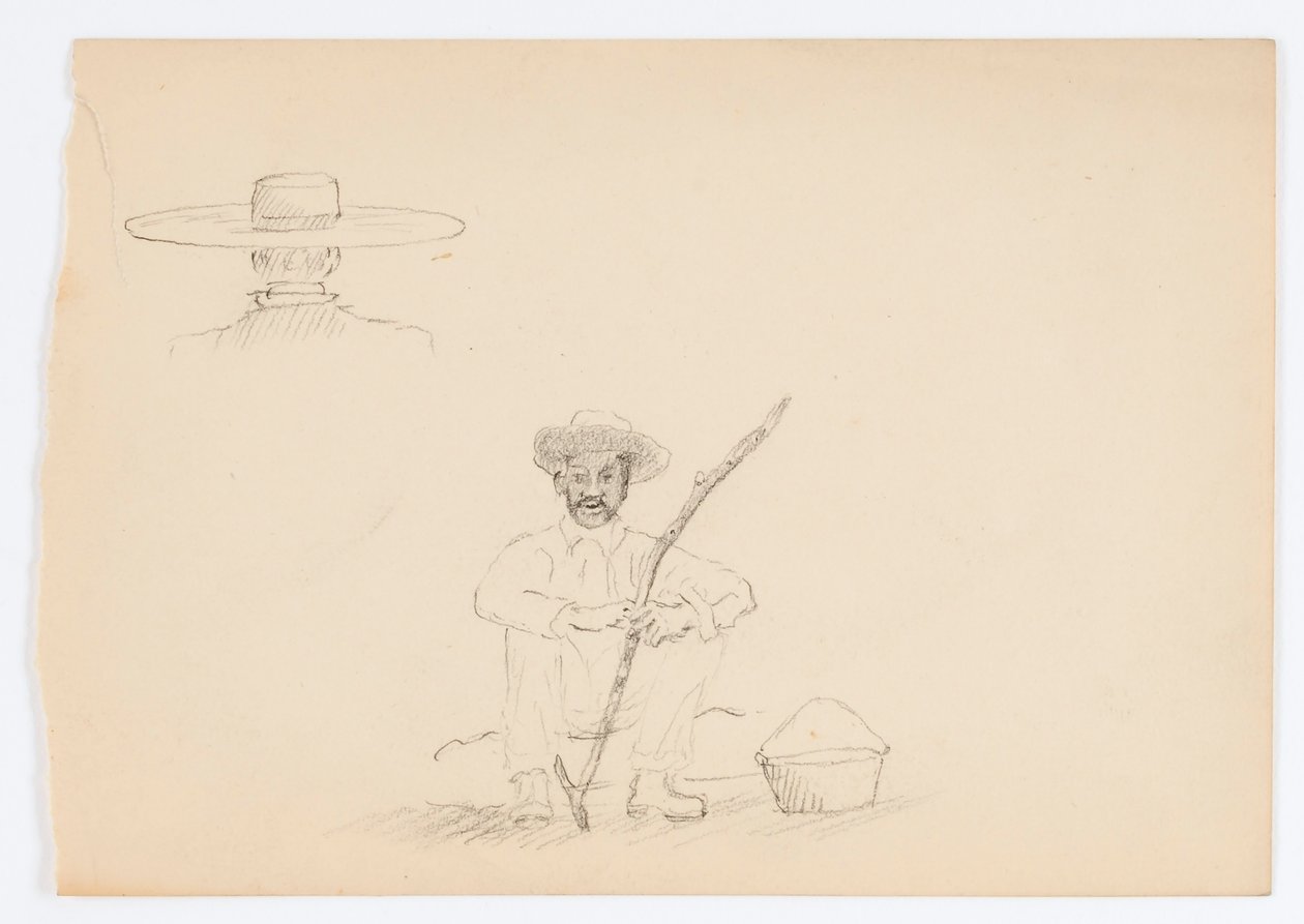 Untitled (Seated Man with Stick) by Howard Russell Butler