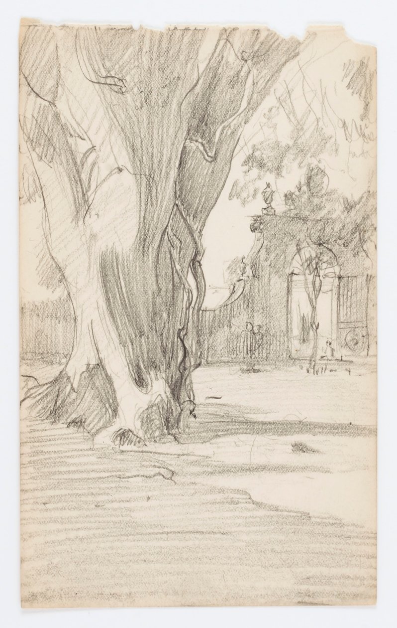 Untitled (Tree Trunk with Gate) by Howard Russell Butler