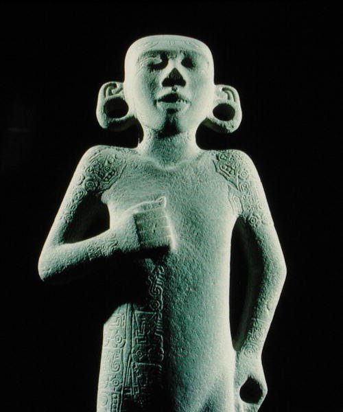 The Young Man of Tamuin, late post classic period (1300-1521) (detail) by Huaxtec Huaxtec
