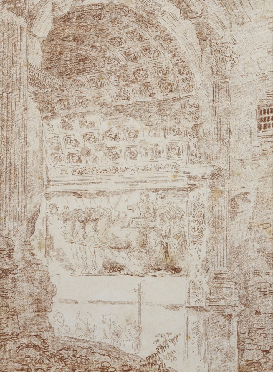 The Triumph of Rome, arc of Titus by Hubert Robert