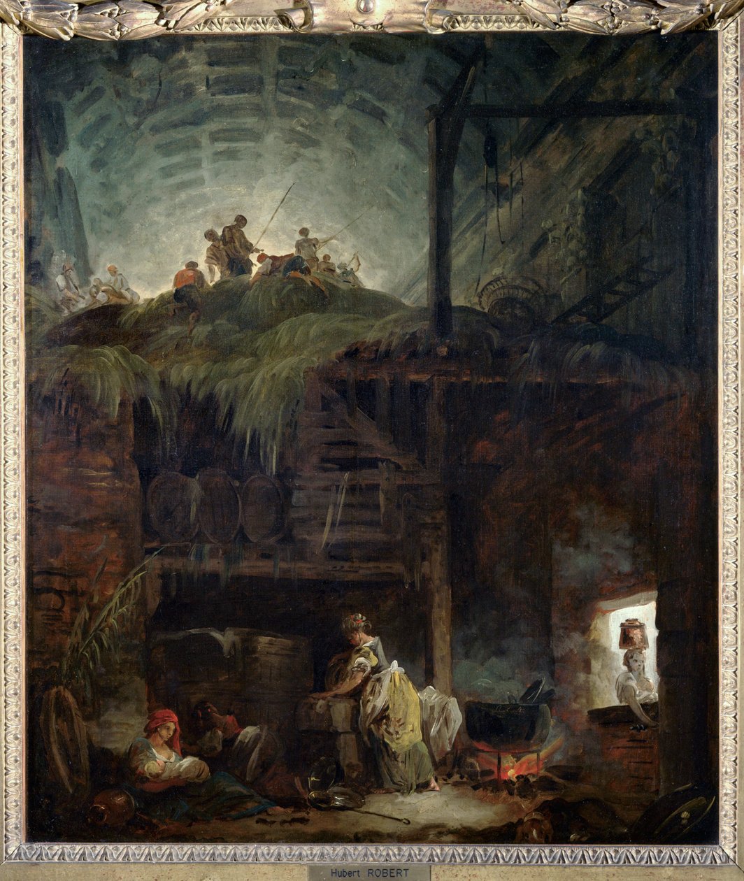 The Barn by Hubert (circle of) Robert