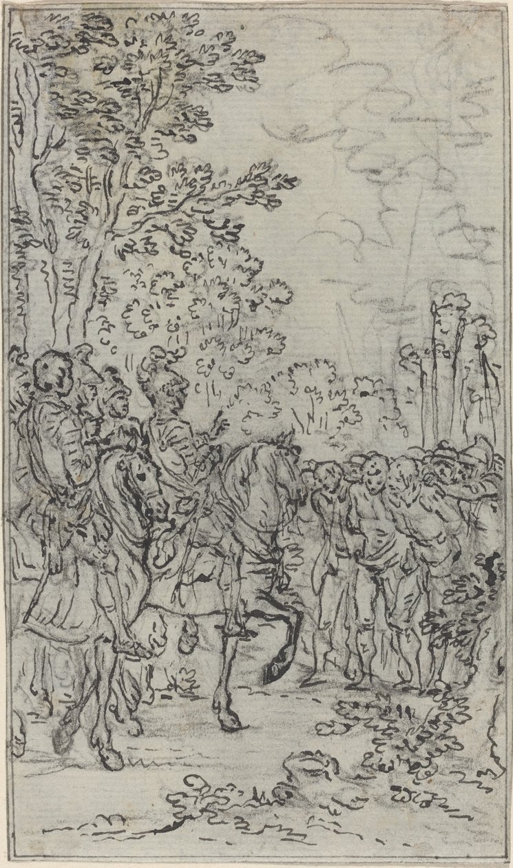 Captives before a Commander by Hubert Francois Gravelot