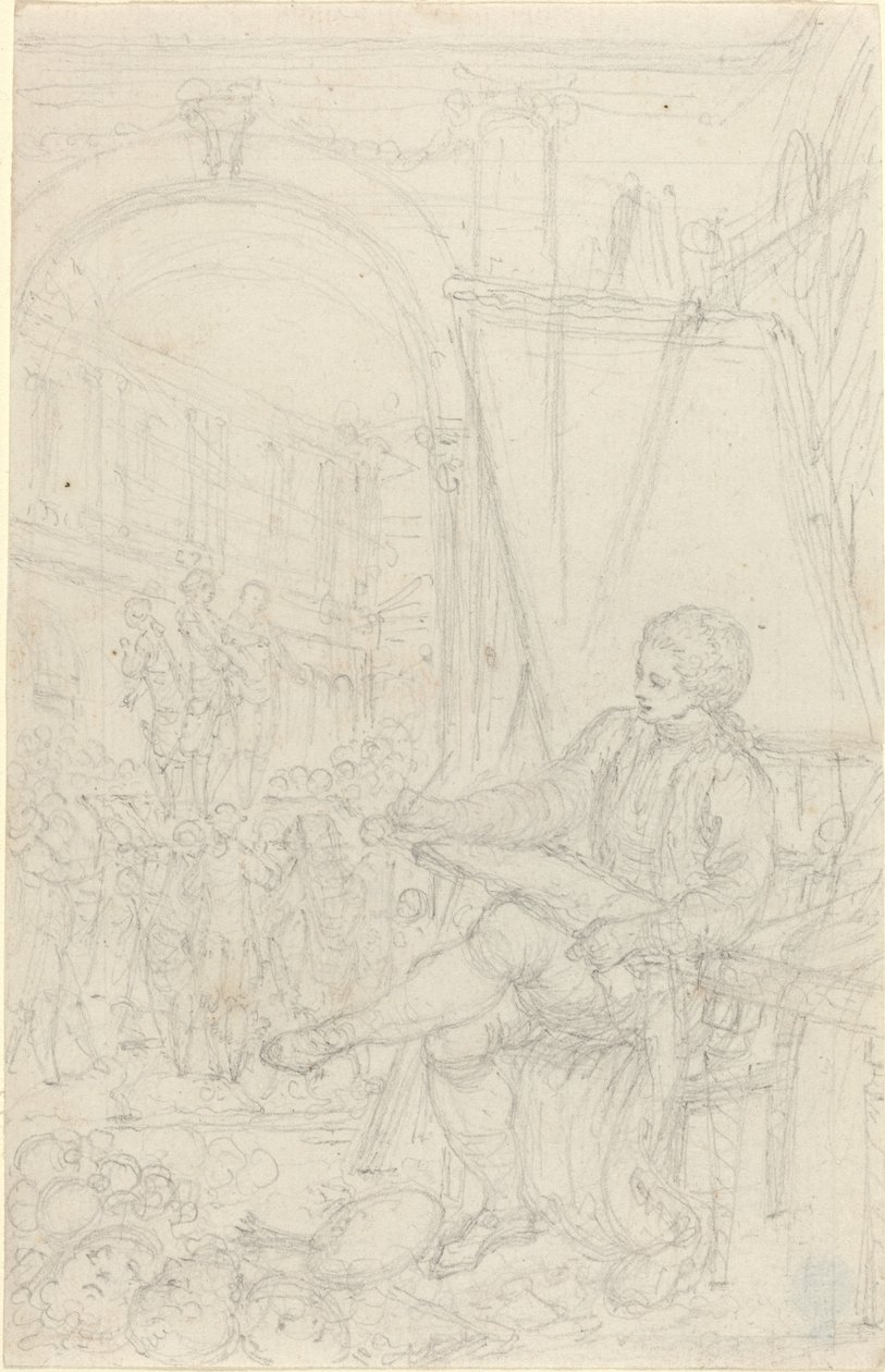 Self-Portrait by Hubert Francois Gravelot