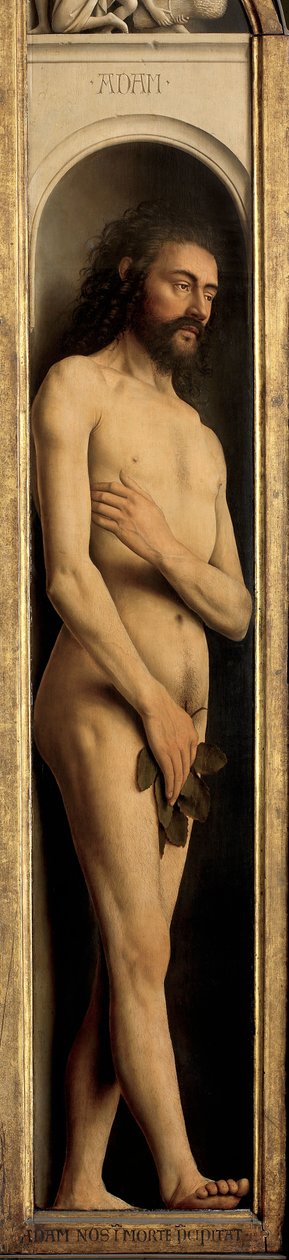 Adam (detail) by Hubert & Jan van (1390 1441) Eyck