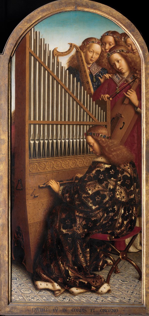 Angel Musicians with St. Cecilia by Hubert & Jan van (1390 1441) Eyck