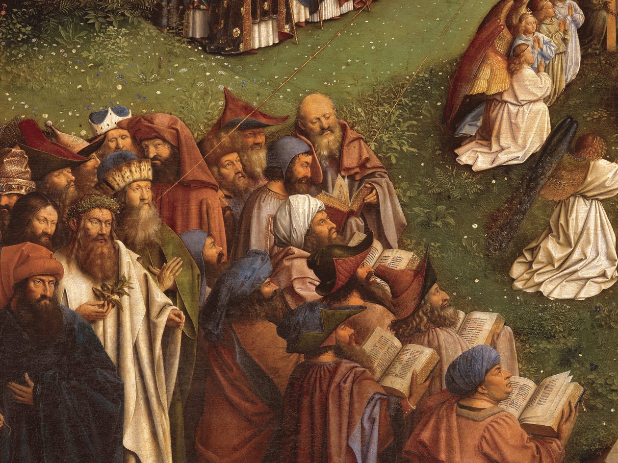 Adoration of the Mystic Lamb (detail) by Hubert & Jan van (1390 1441) Eyck