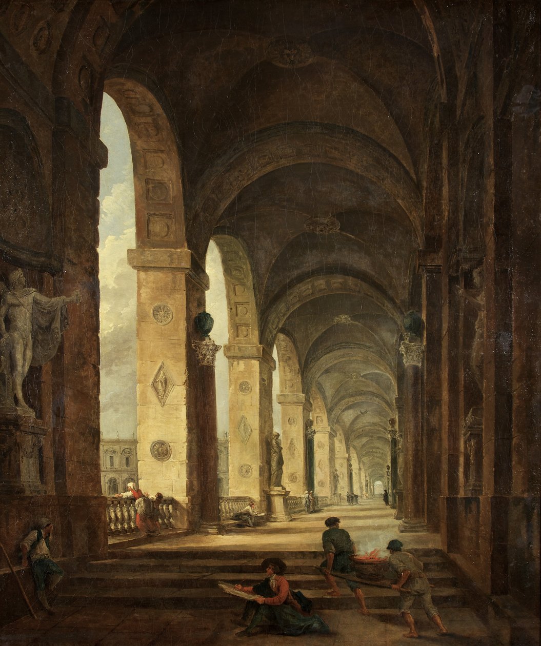A Capriccio of Roman Architecture by Hubert Robert