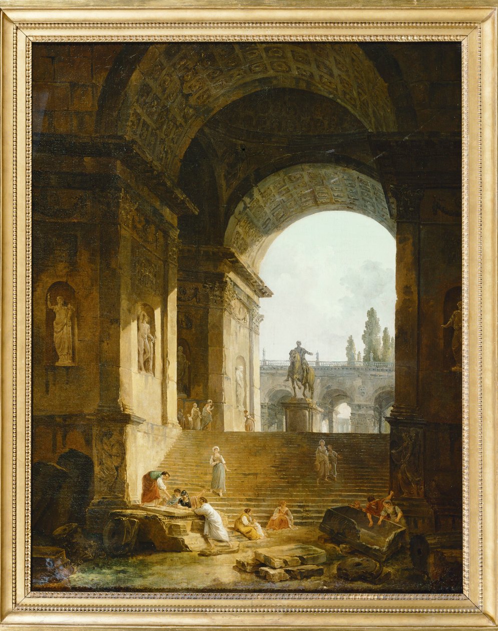 A Picturesque View of the Capitol in Rome by Hubert Robert