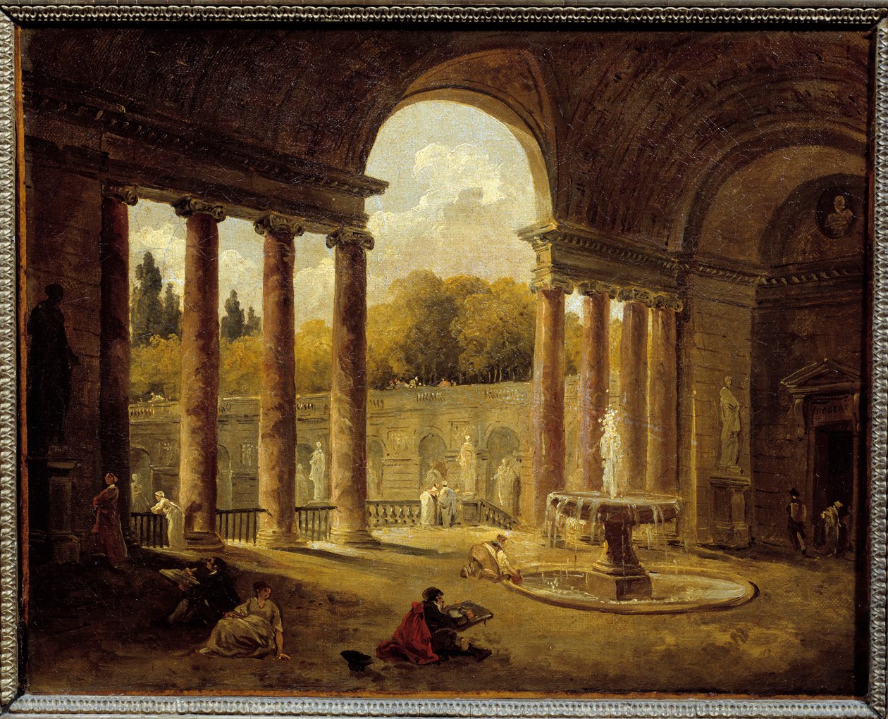 Fountain Under a Portico by Hubert Robert