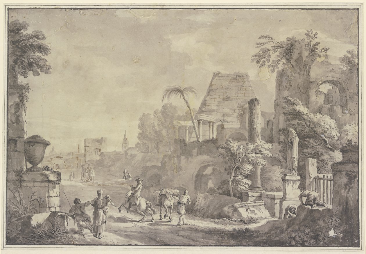 Heroic Landscape by Hubert Robert