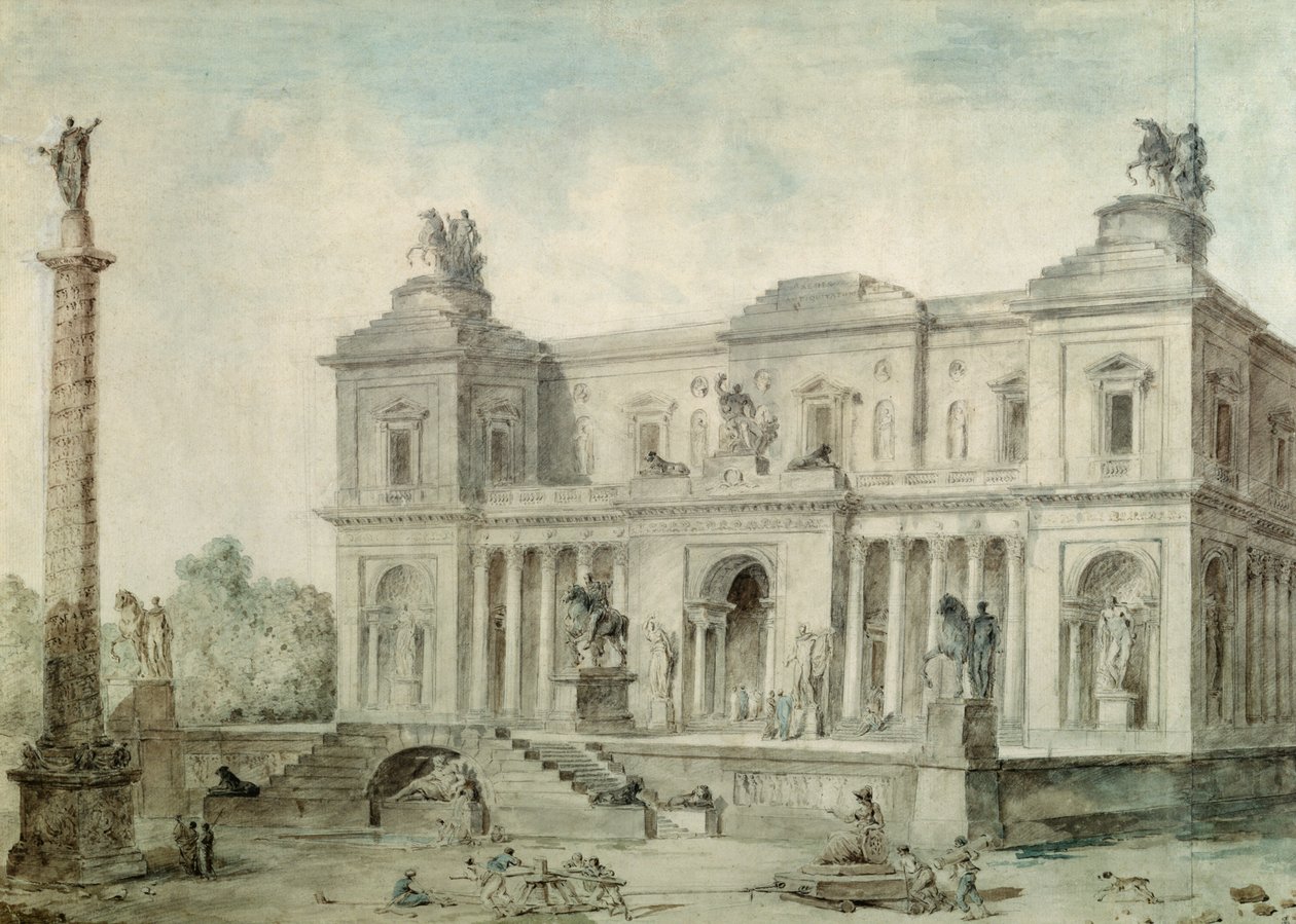 Le Musée des Antiques, c.1800 by Hubert Robert