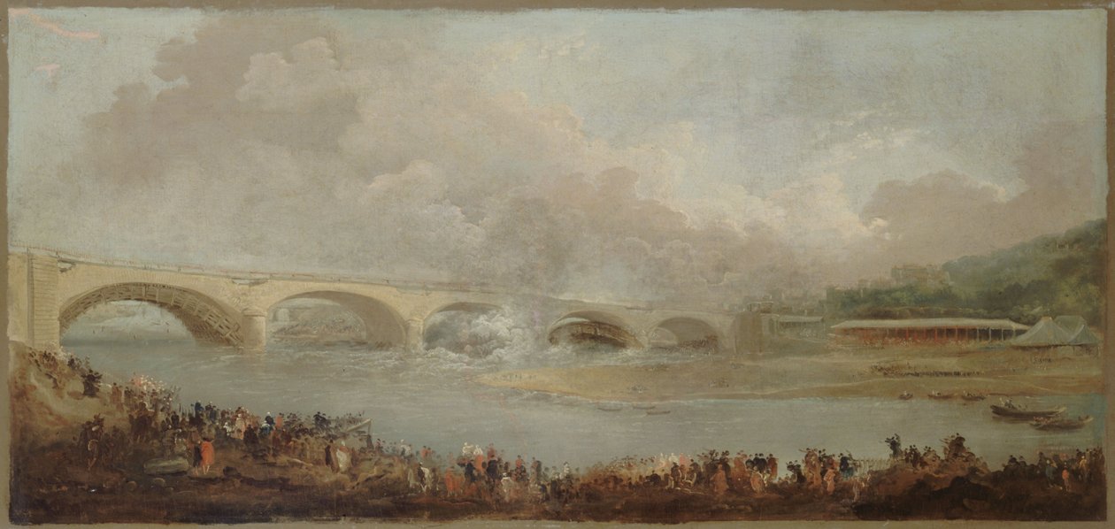 The Unveiling of the Pont de Neuilly, September 22, 1772, between 1772 and 1775 by Hubert Robert