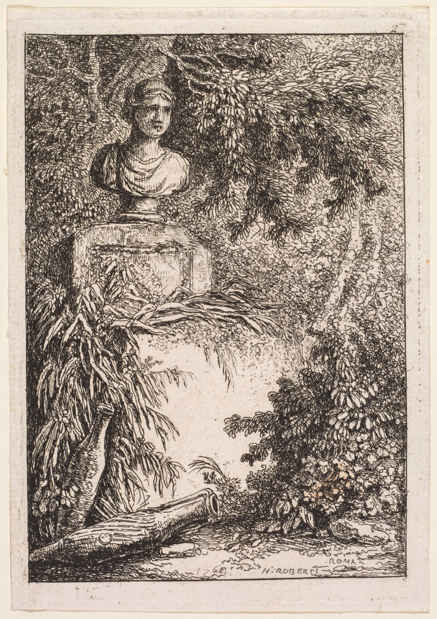 Les Soirées de Rome: Le Buste, 1764 by Hubert Robert