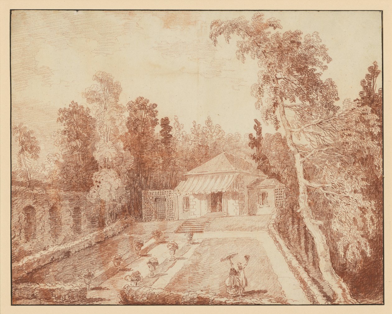 Pavilion in a Park by Hubert Robert