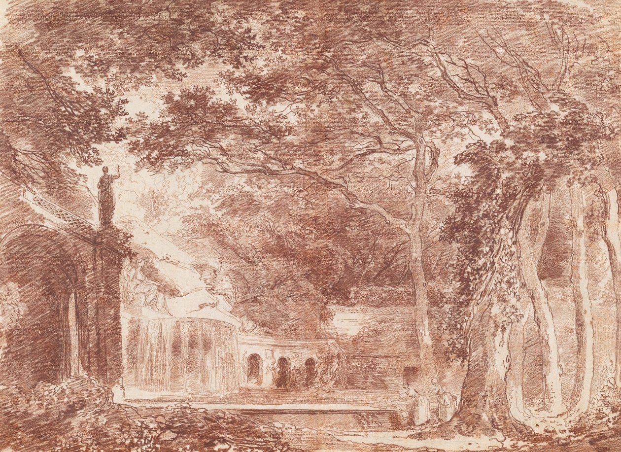 The Oval Fountain in the Gardens of the Villa d