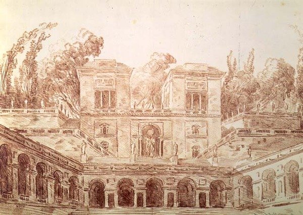 Villa Farnese, Rome by Hubert Robert