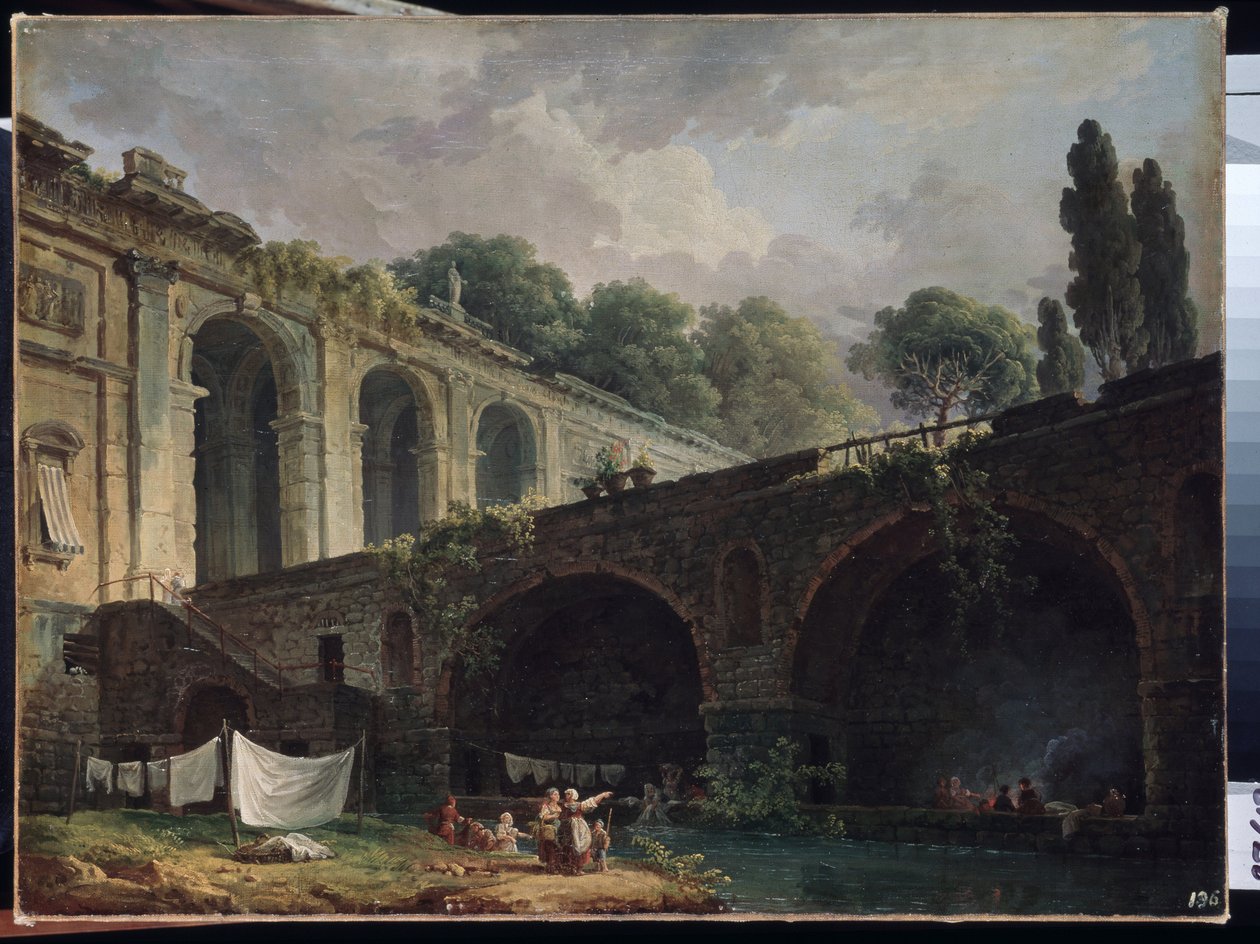 View of Villa Madama in Rome by Hubert Robert
