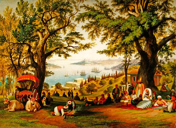 A Gathering Above the Golden Horn by Hubert Sattler