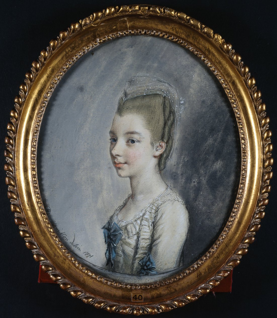 Portrait of Georgiana Spencer, later Duchess of Devonshire by Hugh Douglas Hamilton