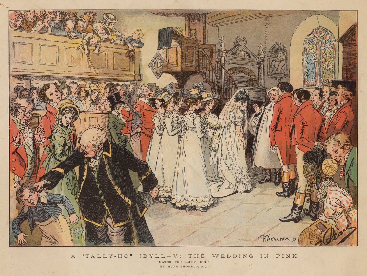 A Tally-Ho idyll: the wedding in pink by Hugh Thomson