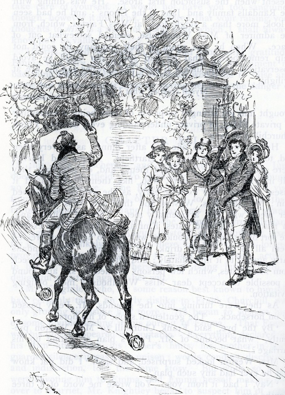 Mr Perry Riding a Horse (illustration) by Hugh Thomson
