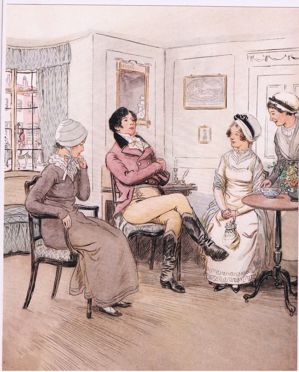 Valentine: "I regret that they are out, Patty, but I will await their return" by Hugh Thomson