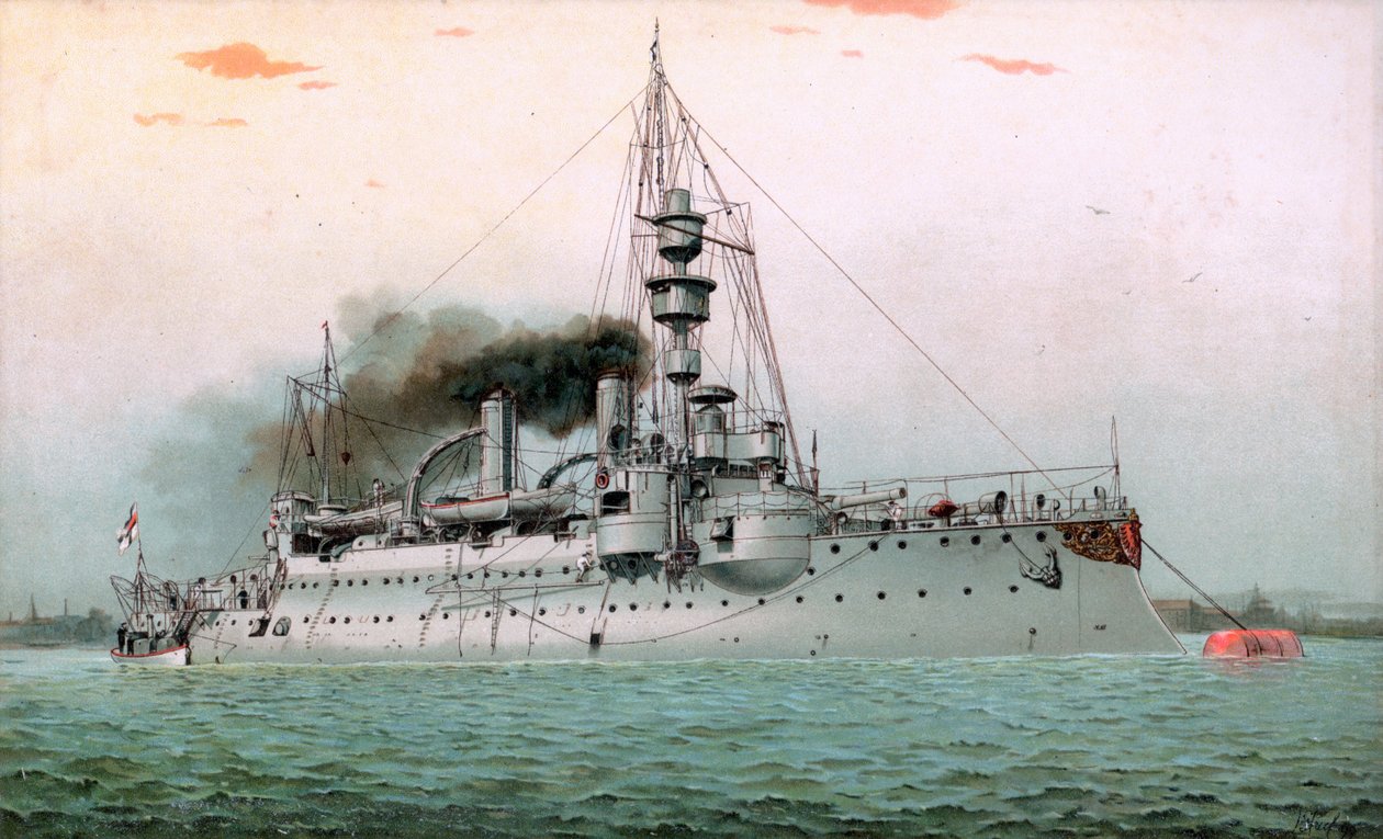 S.M. Coastal Defense Ship Ägir by Hugo Graf