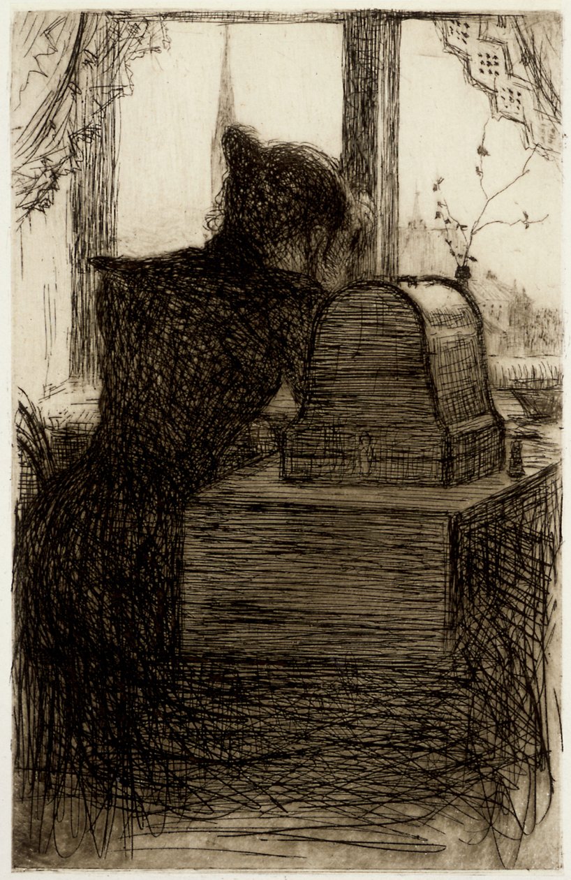 At the Sewing Machine by Hugo Simberg