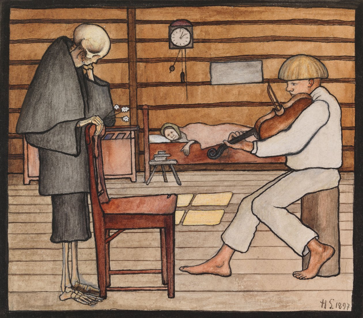 Death Listens by Hugo Simberg
