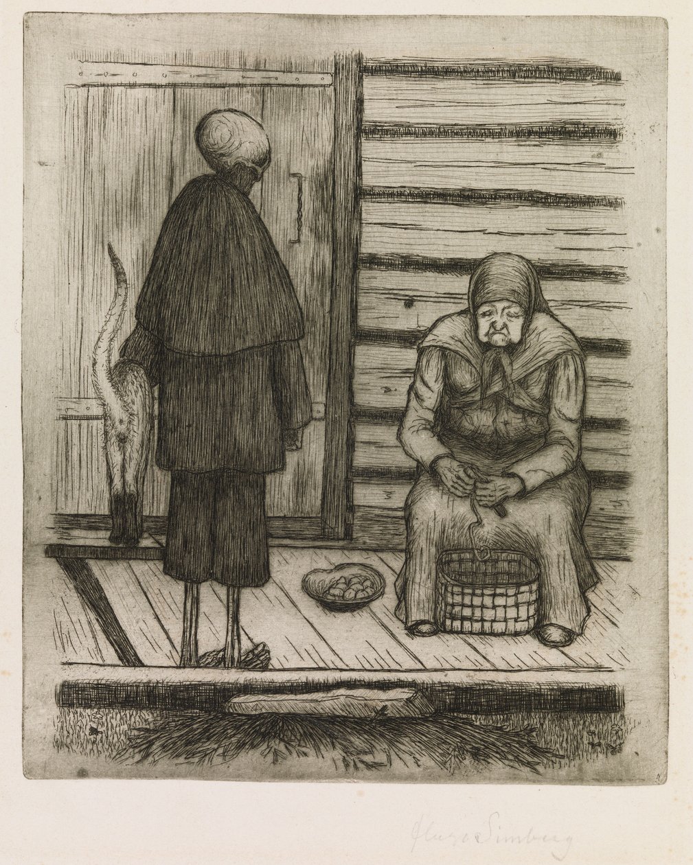 Death and the Old Woman by Hugo Simberg