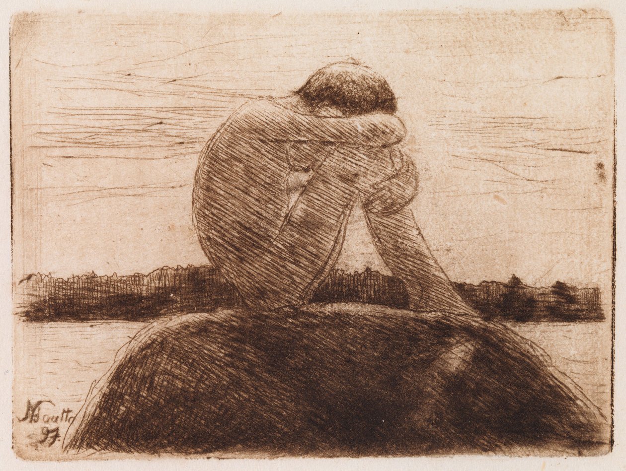 On the Shore Rock by Hugo Simberg