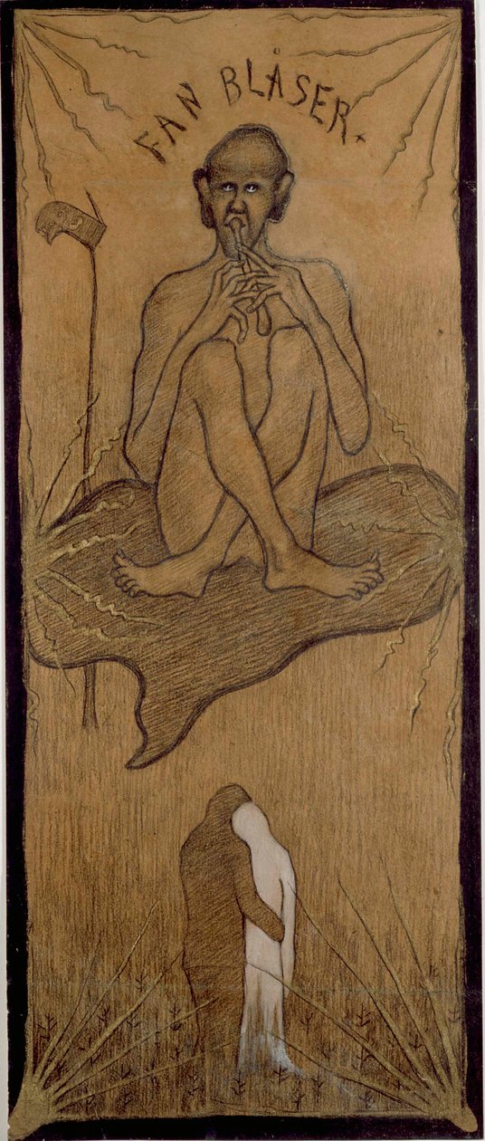 The Devil Blowing by Hugo Simberg