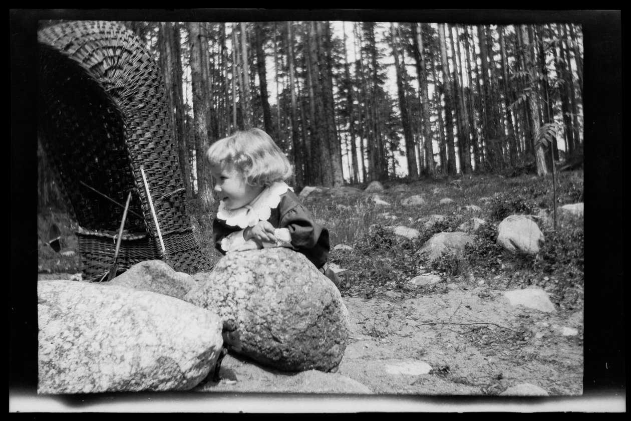 Tom Simberg in the Yard of Selkäranta Studio by Hugo Simberg