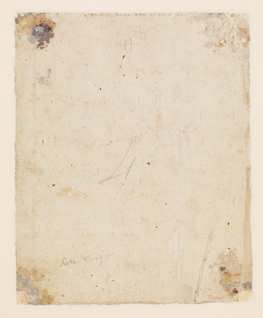 Inscription on Verso: Upper Centre, Brown Ink, Italian 18th-Century Hand: 
