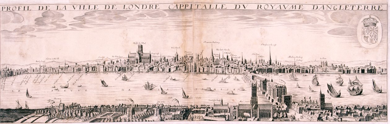 View of London from the south by Hugue Picart