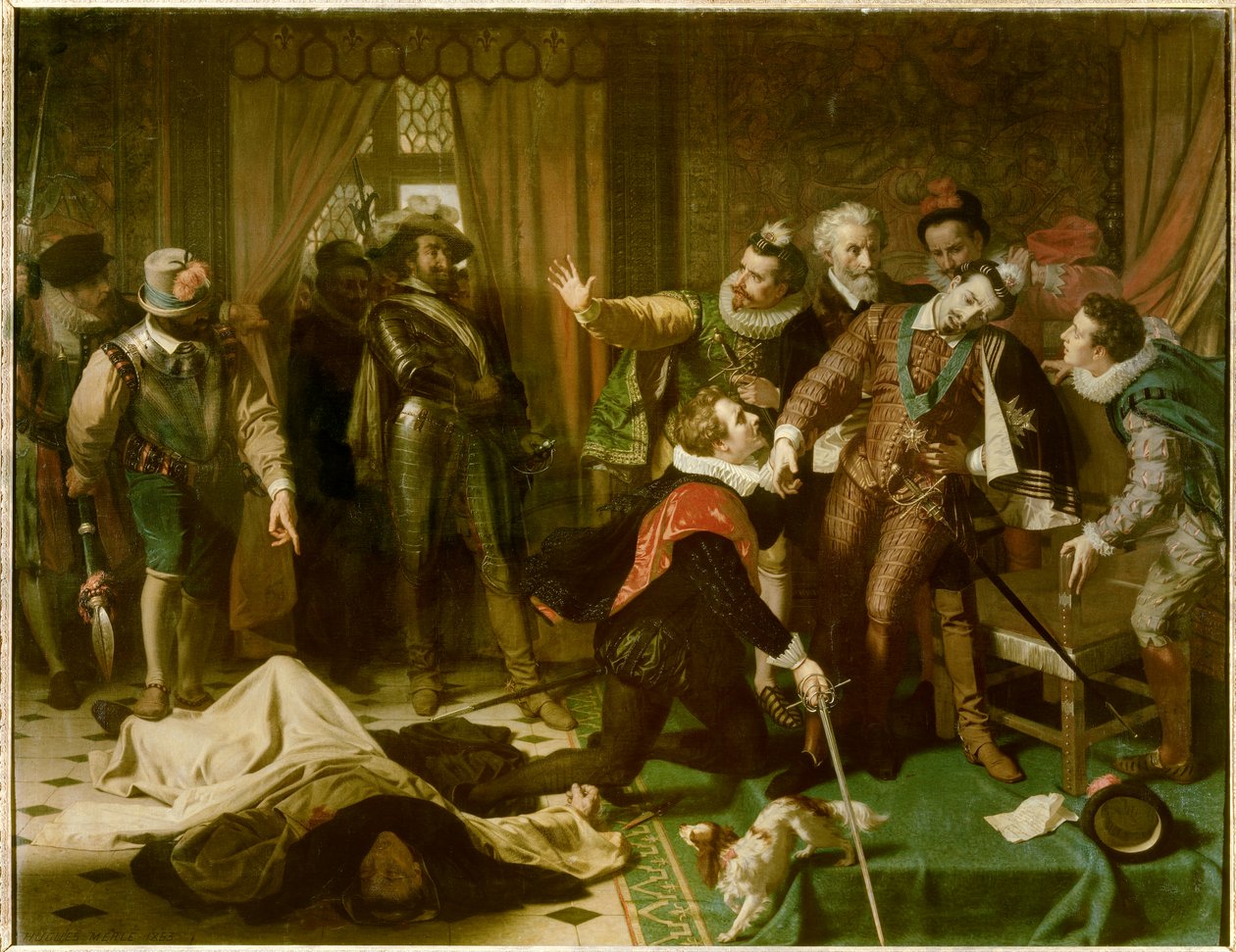 Assassination of Henry III by Jacques Clement by Hugues Merle